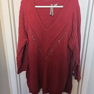 Penningtons Red V-Neck Sweater